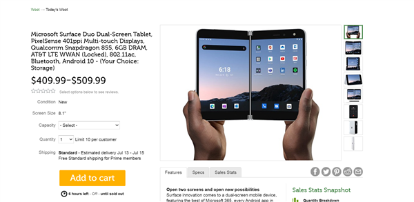 不到一年时间暴降6000多元！微软Surface Duo手机到手价2650元